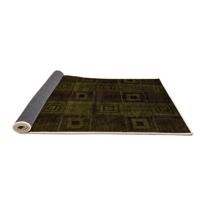 Sideview of Abstract Orange Modern Rug, abs4349org
