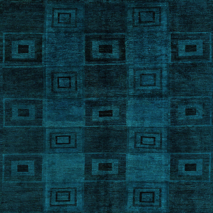 Square Machine Washable Abstract Light Blue Modern Rug, wshabs4349lblu