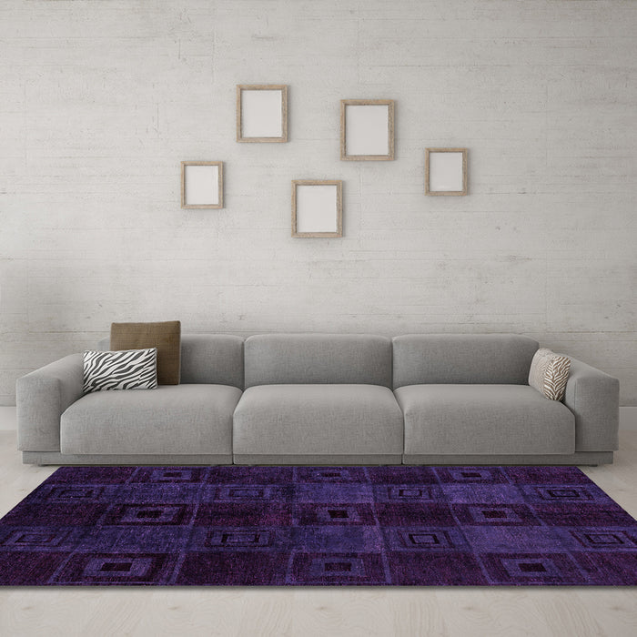 Machine Washable Abstract Pink Modern Rug in a Living Room, wshabs4349pnk