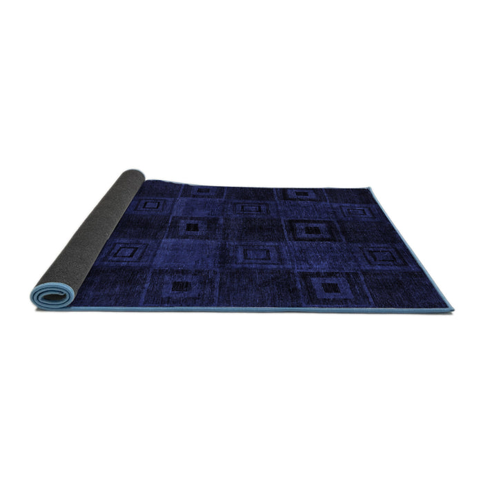 Sideview of Abstract Blue Modern Rug, abs4349blu