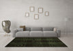 Machine Washable Abstract Brown Modern Rug in a Living Room,, wshabs4349brn