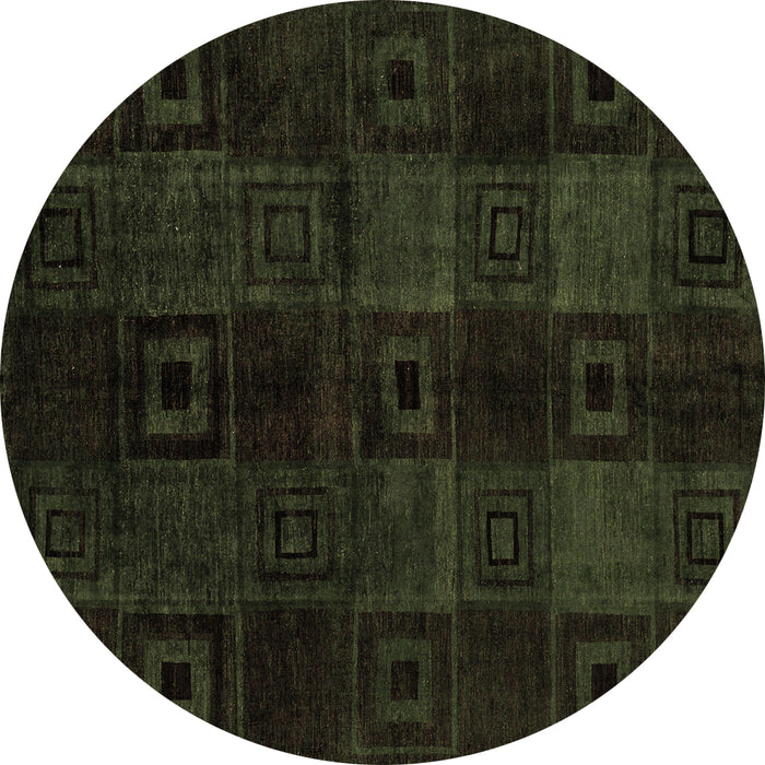 Round Machine Washable Abstract Brown Modern Rug, wshabs4349brn