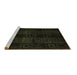 Sideview of Machine Washable Abstract Brown Modern Rug, wshabs4349brn