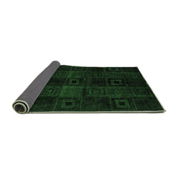 Sideview of Abstract Emerald Green Modern Rug, abs4349emgrn