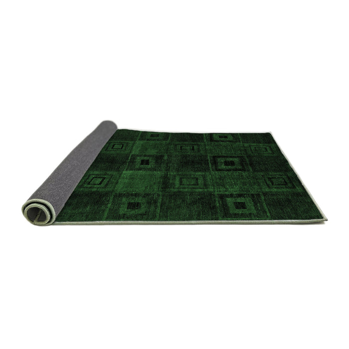 Sideview of Abstract Emerald Green Modern Rug, abs4349emgrn