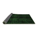 Sideview of Abstract Emerald Green Modern Rug, abs4349emgrn