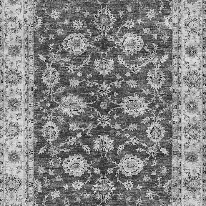 Machine Washable Oriental Gray Traditional Rug, wshabs434gry