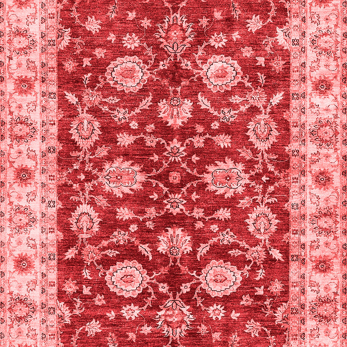 Machine Washable Oriental Red Traditional Rug, wshabs434red