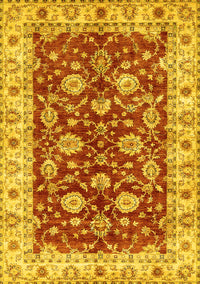 Oriental Yellow Traditional Rug, abs434yw