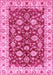 Machine Washable Oriental Pink Traditional Rug, wshabs434pnk