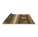 Sideview of Abstract Bronze Brown Modern Rug, abs435