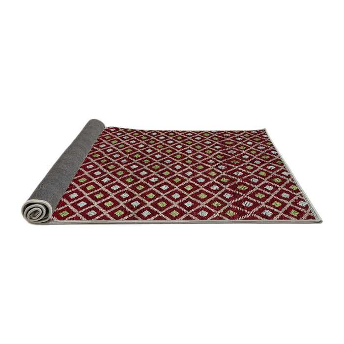 Sideview of Abstract Pink Modern Rug, abs4350