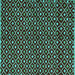 Square Machine Washable Abstract Turquoise Modern Area Rugs, wshabs4350turq