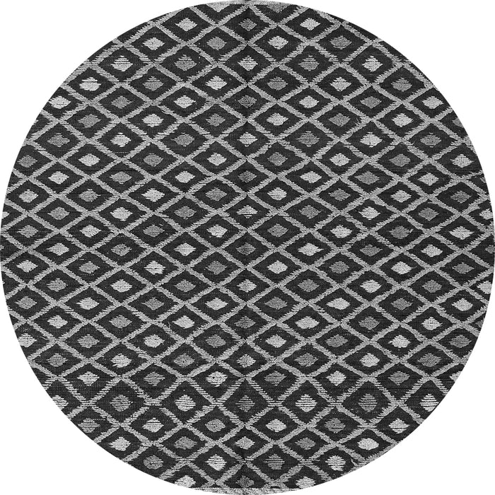 Round Machine Washable Abstract Gray Modern Rug, wshabs4350gry
