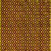 Square Machine Washable Abstract Yellow Modern Rug, wshabs4350yw