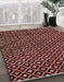 Machine Washable Abstract Rosy Pink Rug in a Family Room, wshabs4350