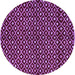 Round Abstract Purple Modern Rug, abs4350pur