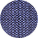 Round Abstract Blue Modern Rug, abs4350blu