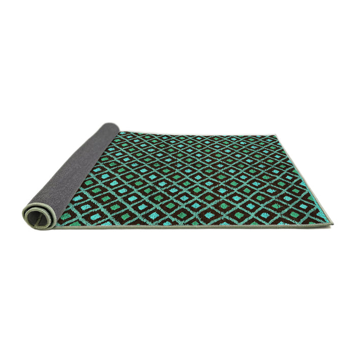 Sideview of Abstract Turquoise Modern Rug, abs4350turq