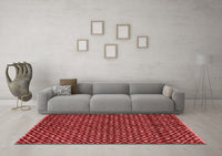 Machine Washable Abstract Red Modern Rug, wshabs4350red