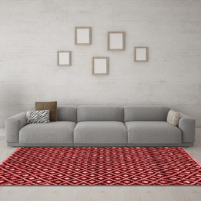 Modern Red Washable Rugs