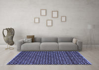 Machine Washable Abstract Blue Modern Rug, wshabs4350blu