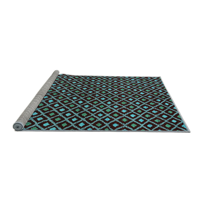 Sideview of Machine Washable Abstract Light Blue Modern Rug, wshabs4350lblu