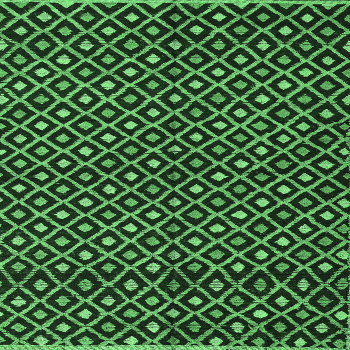 Square Machine Washable Abstract Emerald Green Modern Area Rugs, wshabs4350emgrn