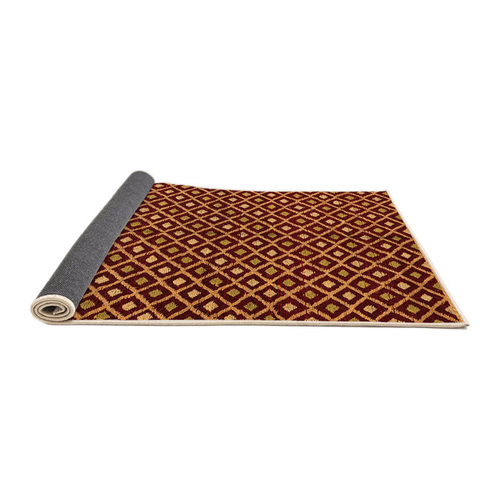 Sideview of Abstract Orange Modern Rug, abs4350org