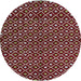 Round Abstract Pink Modern Rug, abs4350