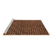 Sideview of Machine Washable Abstract Brown Modern Rug, wshabs4350brn