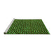 Sideview of Machine Washable Abstract Green Modern Area Rugs, wshabs4350grn