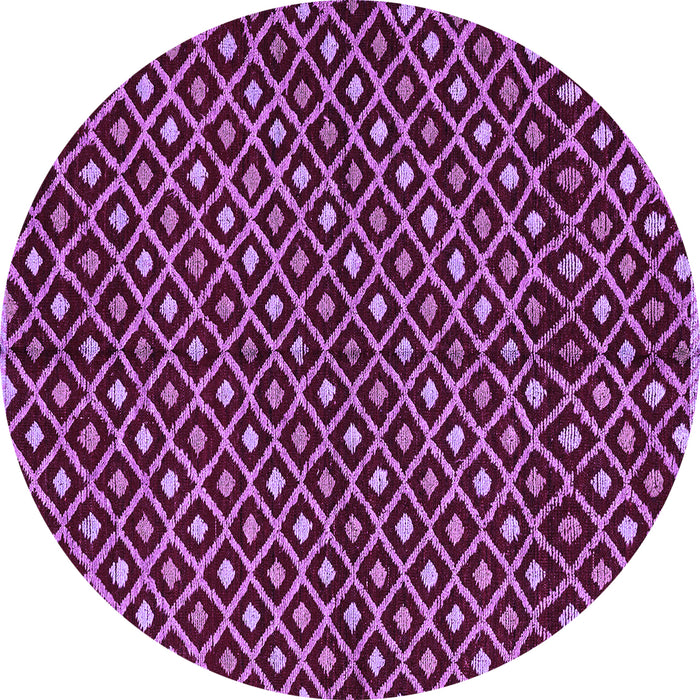 Round Machine Washable Abstract Purple Modern Area Rugs, wshabs4350pur