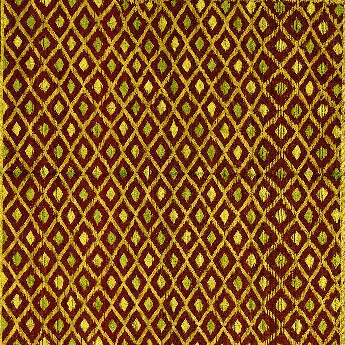 Square Abstract Yellow Modern Rug, abs4350yw