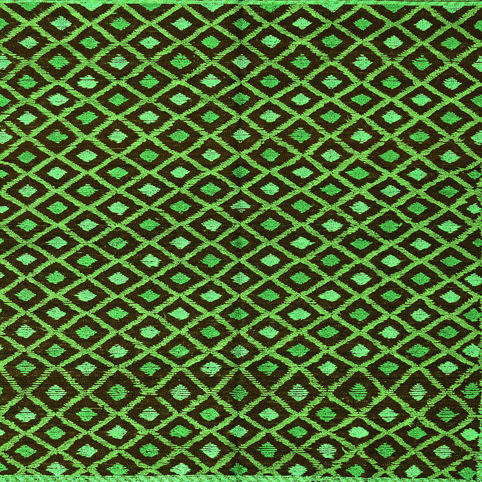 Square Abstract Green Modern Rug, abs4350grn