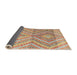 Sideview of Abstract Chocolate Brown Modern Rug, abs4351