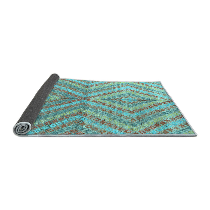 Sideview of Abstract Light Blue Modern Rug, abs4351lblu