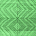 Square Abstract Emerald Green Modern Rug, abs4351emgrn