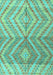 Abstract Turquoise Modern Rug, abs4351turq