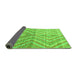 Sideview of Abstract Green Modern Rug, abs4351grn