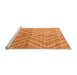 Sideview of Machine Washable Abstract Orange Modern Area Rugs, wshabs4351org