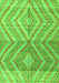 Machine Washable Abstract Green Modern Area Rugs, wshabs4351grn