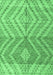 Machine Washable Abstract Emerald Green Modern Area Rugs, wshabs4351emgrn