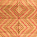 Square Machine Washable Abstract Orange Modern Area Rugs, wshabs4351org