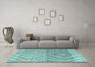 Machine Washable Abstract Light Blue Modern Rug in a Living Room, wshabs4351lblu