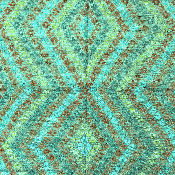 Machine Washable Abstract Turquoise Modern Area Rugs, wshabs4351turq