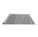 Sideview of Machine Washable Abstract Gray Modern Rug, wshabs4351gry