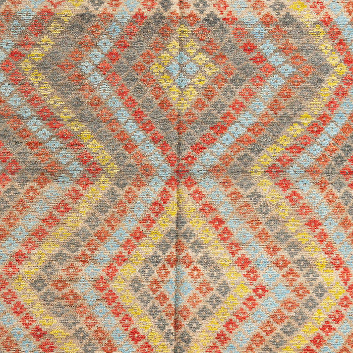 Machine Washable Abstract Chocolate Brown Rug, wshabs4351