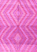 Machine Washable Abstract Pink Modern Rug, wshabs4351pnk