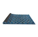 Sideview of Abstract Iceberg Blue Modern Rug, abs4352